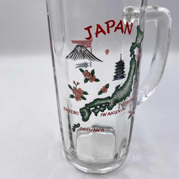 Japan Souvenir Mug Arc France Clear Glass Gold Trim Tourist Travel Gift - Picture 8 of 9